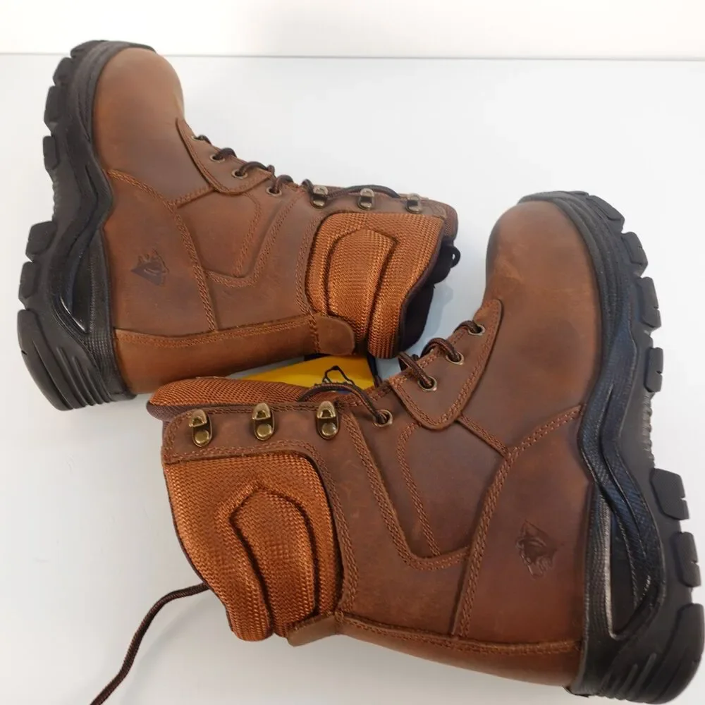Herman Survivors Jason III Mens Steel Toe Work Boots Brown Leather Size 7.5W New